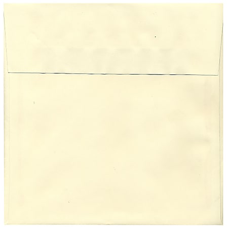 JAM Paper® Strathmore Invitation Envelopes, 8 1/2" x 8 1/2", Gummed Seal, Ivory, Pack Of 25