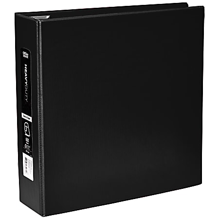 Office Depot® Brand Heavy-Duty 3-Ring Binder, 3" D-Rings, 49% Recycled, Black