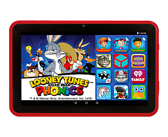 Epik Learning Tab Wi-Fi Tablet, 7" Screen, 1GB Memory, 16GB Storage, Android 5.1, Red