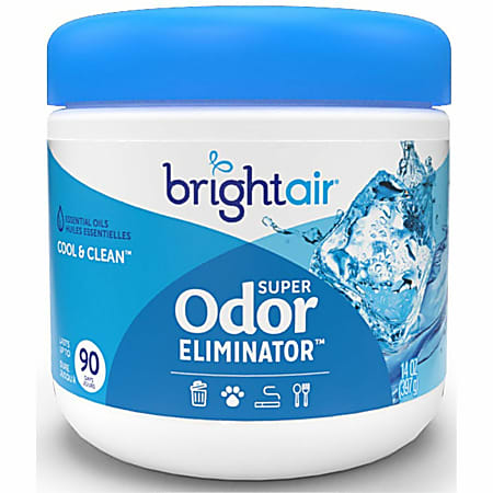 BRIGHT Air&reg; Super Odor&trade; Eliminator Gel., Cool &amp; Clean Scent, 14 Oz
