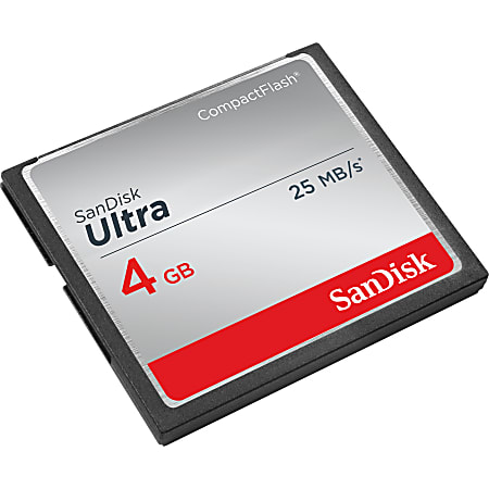 SanDisk Ultra 4 GB CompactFlash - 25 MB/s Read - Lifetime Warranty