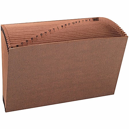 Smead® TUFF® Expanding File, 21 Pockets, A–Z, 15" x 10", Legal Size, 30% Recycled, Brown
