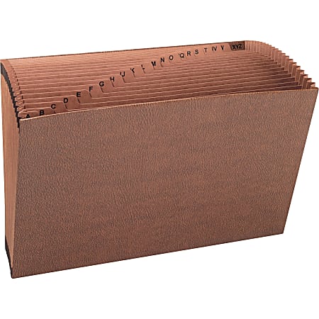 Smead® TUFF® Expanding File, 21 Pockets, A–Z, 15" x 10", Legal Size, 30% Recycled, Brown