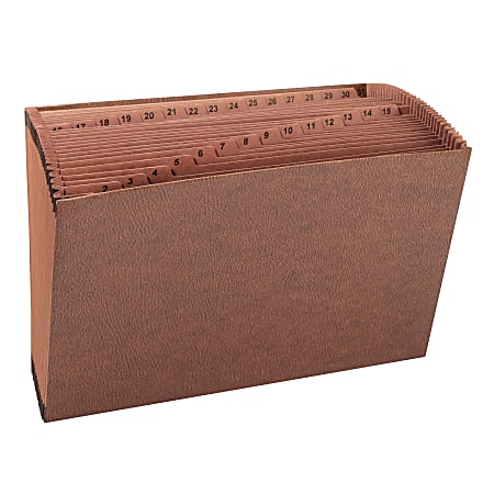 Smead® TUFF® Expanding File, 31 Pockets, 1-31, Legal Size, Brown