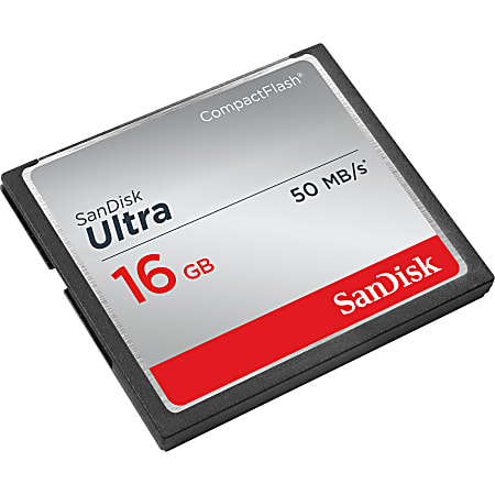 SanDisk Ultra 16 GB CompactFlash - 50 MB/s Read - Lifetime Warranty