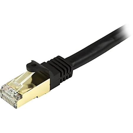 StarTech.com 7 ft CAT6a Ethernet Cable - 10 Gigabit Category 6a Shielded Snagless RJ45 100W PoE Patch Cord - 10GbE Black UL/TIA Certified