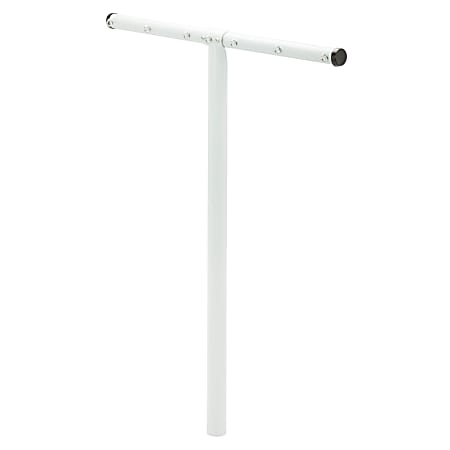 Honey-Can-Do 7-Line Clothesline T-Post, 79 3/16"H x 2 5/16"W x 32 5/8"D, White
