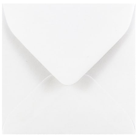 JAM Paper® Small Mini Envelopes, 3 1/8" x 3 1/8", Gummed Seal, White, Pack Of 25