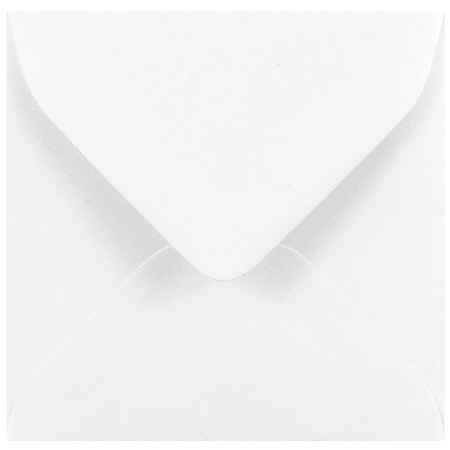 JAM Paper® Small Mini Envelopes, 3 1/8" x 3 1/8", Gummed Seal, White, Pack Of 25