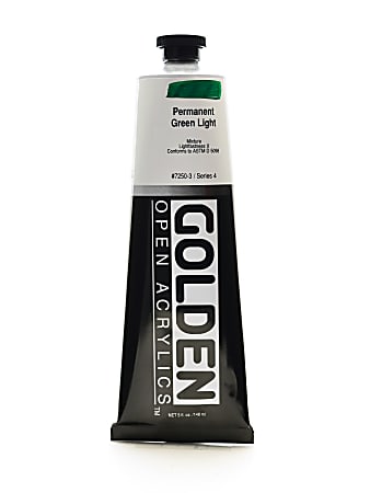 Golden OPEN Acrylic Paint, 5 Oz Tube, Permanent Green Light