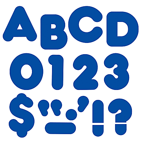 TREND Ready Letters®, Casual Uppercase, 4", Royal Blue, Pack Of 72