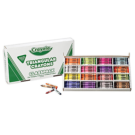My First Crayola Washable Triangular Crayons Assorted Colors Container Of  30 - Office Depot