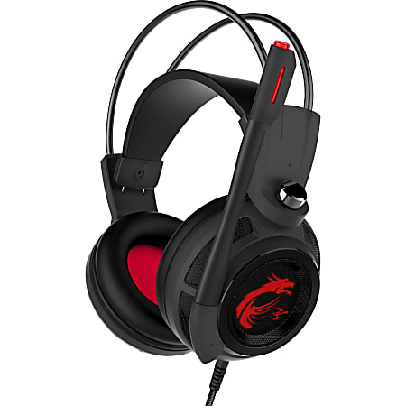 MSI DS502 Gaming Headset - Stereo - USB - Wired - 32 Ohm - 20 Hz to 20 kHz - Over-the-head - Binaural - DS502GAMINGHEADSET