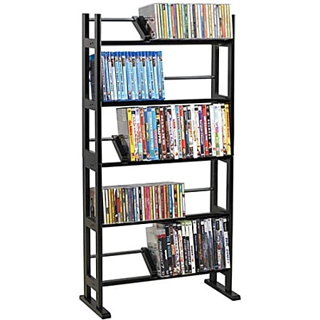 Atlantic Element 230 CDs Or 150 DVDs Or 185 Bluray In Espresso - 230 x CD, 150 x DVD, 185 x Blu-ray - 5 Compartment(s) - 5 Tier(s) - 41" Height x 10" Width21.5" Length - Sturdy - Espresso - Wood, Metal