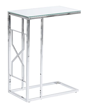 Monarch Specialties Accent Table, Metal Base, Rectangular, Mirror/Chrome