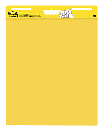 Post-it® Super Sticky Easel Pads, 25" x 30", Bright Yellow, Pack Of 3 Pads