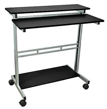 Luxor 39 1/2"W Standup Desk, Black/Gray