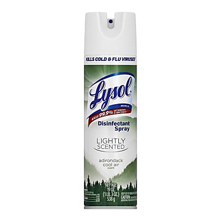 Lysol® Disinfectant Spray, Adirondack Cool Air Scent, 19 Oz Bottle