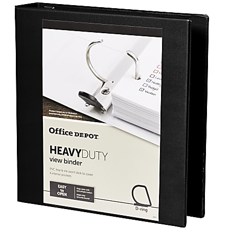 Avery Durable View 3 Ring Binder 1 12 Slant Rings 49percent Recycled Black  Pack Of 4 - Office Depot