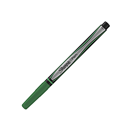 Sharpie Pen Fine Point 0.4 mm Green Barrel Green Ink - Office Depot