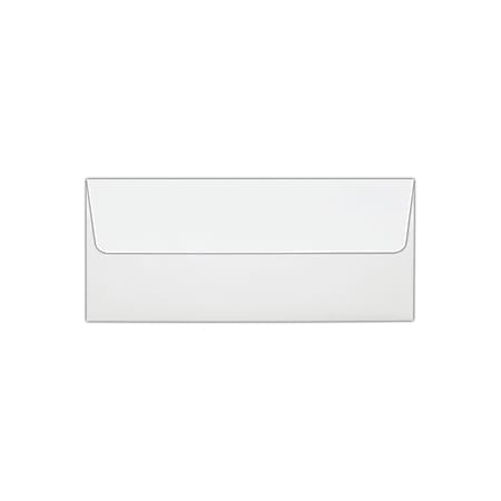 LUX #10 Foil-Lined Square-Flap Envelopes, Peel & Press Closure, White/Red, Pack Of 1,000