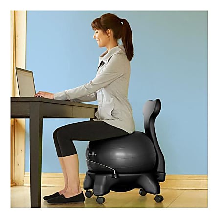 Gaiam Balance Ball Chair Black Office, Stability Ball For Desk Chair
