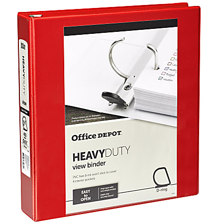 Office Depot® Heavy-Duty View 3-Ring Binder, 1 1/2&quot;