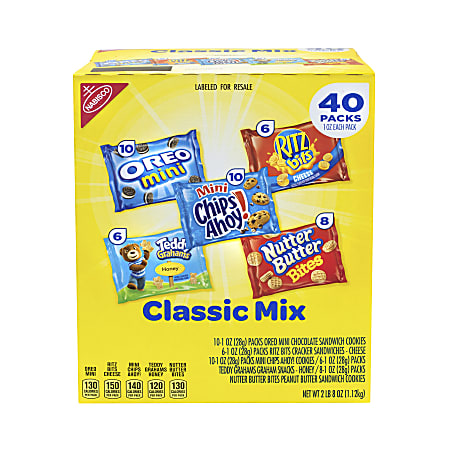 Nabisco Cookie And Cracker Variety Pack, Pack Of 40 Bags