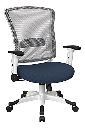 Office Star™ Space Seating Mesh Mid-Back Chair, Blue Galaxy/White