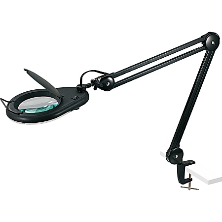 Lorell® Full-Spectrum Magnifying Lamp, 5" Lens, Black