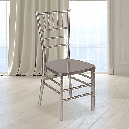 Flash Furniture HERCULES PREMIUM Series Stacking Chiavari Chair, Pewter
