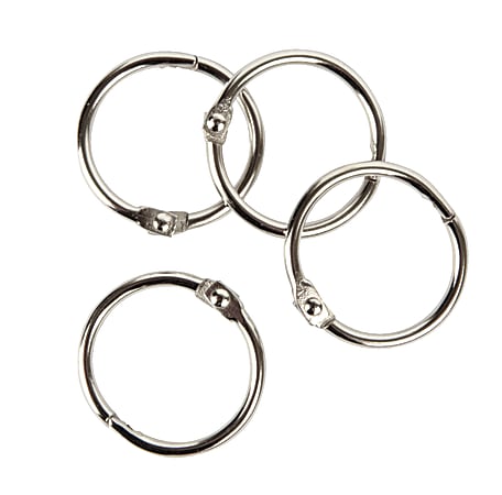 Office Depot Brand Book Rings 1 Silver Pack Of 100 Office Depot