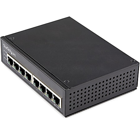 StarTech.com Industrial 8 Port Gigabit PoE Switch 30W - Power Over Ethernet Switch - GbE POE+ Network Switch - IESC1G80UP