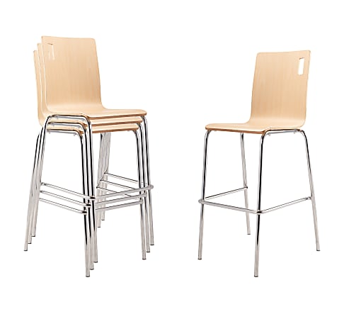 National Public Seating Bushwick Series Wood Caf Chairs