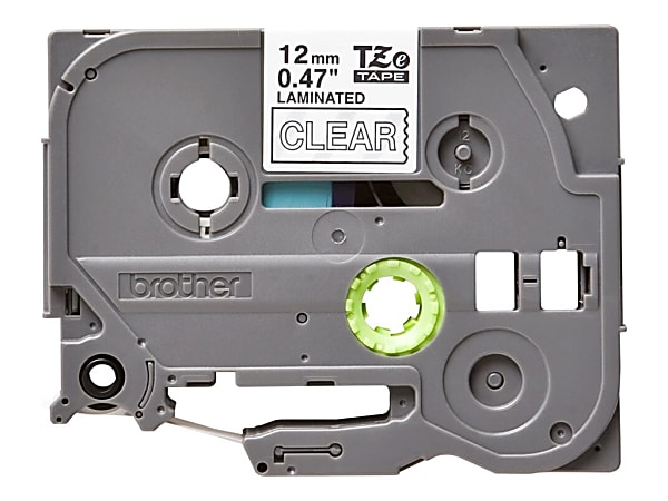 Brother P touch TZe Laminated Tape Cartridges 12 W White Clear
