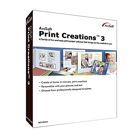 arcsoft print creations 3 for windows