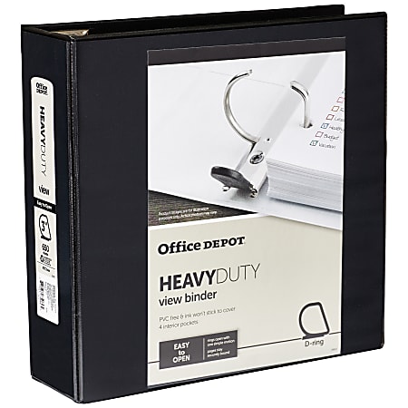 Avery Durable View 3 Ring Binder 1 12 Slant Rings 49percent Recycled Black  Pack Of 4 - Office Depot