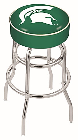 Holland Bar Stool Co. Retro-Style Bar Stool, Michigan State University, Multicolor/Chrome