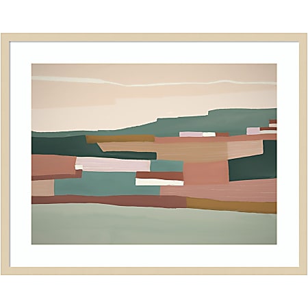 Amanti Art Mount Lofty by Urban Road Wood Framed Wall Art Print, 33”W x 26”H, Natural