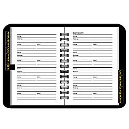 AT-A-GLANCE® Telephone/Address Book, 2 1/2" x 3 3/4", Black