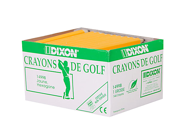 Dixon® Presharpened Golf Pencils, Presharpened, #2 Lead, Soft, Pack of 144  - Zerbee