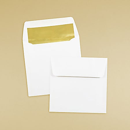 6 MEDIUM glassine holy card envelopes with gold auspice stickers