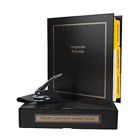 Custom Standard Corporate Kit, 1-1/2" Black Binder, 20