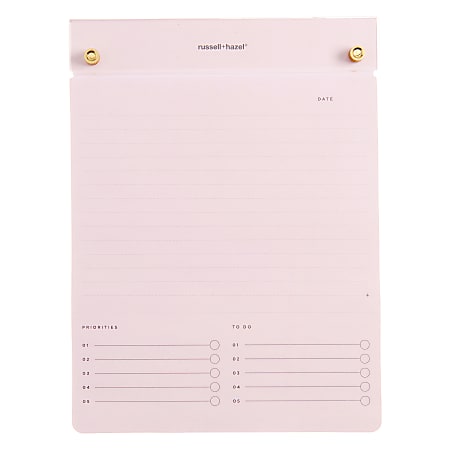 Russell & Hazel Acrylic Drafter’s Tablet, 6-3/8” x 8-7/16” x 1-1/8”, 100 Sheets, Blush