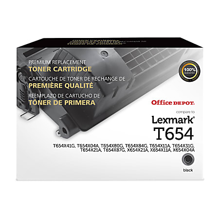 Office Depot® Brand ODT654 Remanufactured Black Toner Cartridge Replacement for Lexmark T654