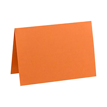 LUX Folded Cards, A1, 3 1/2" x 4 7/8", Mandarin Orange, Pack Of 50