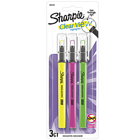 Sharpie® Clear View® Highlighter Stick, Chisel Point, Assorted