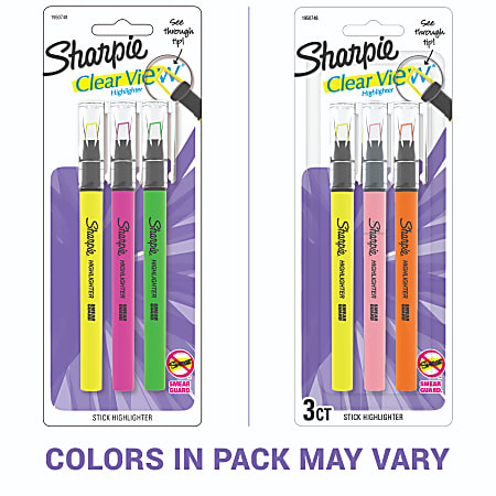 Sharpie Highlighter Clear View Highlighter with See Through Chisel