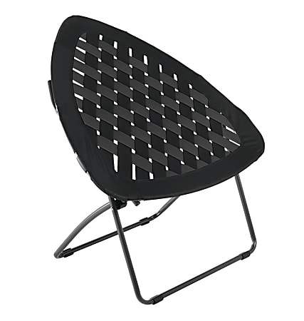 Brenton Studio Bungee Folding Chair BlackGray - Office Depot