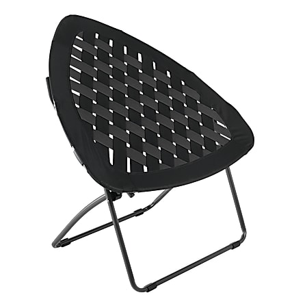 Brenton Studio Bungee Folding Chair BlackGray Office Depot